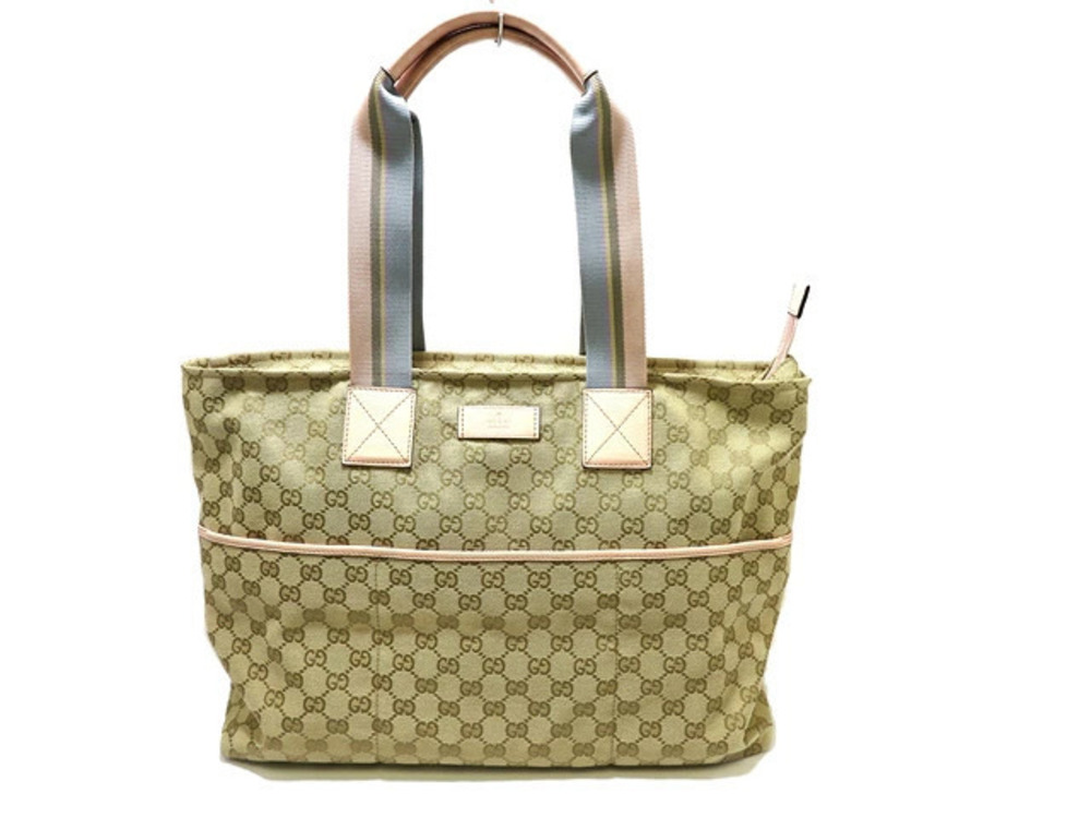 Gucci Shoulder Tote GG Canvas Calfskin